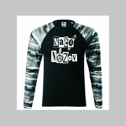 Načo Názov logo pánske tričko (nie mikina!!) s dlhými rukávmi vo farbe " metro " čiernobiely maskáč gramáž 160 g/m2 materiál 100%bavlna